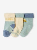 Set van 3 paar 'auto' sokken babyjongen saliegroen - thumbnail