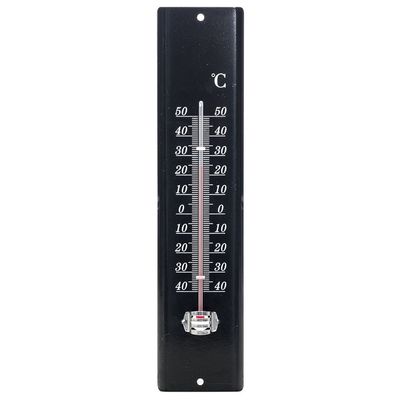 Lifetime Garden - thermometer - zwart - voor binnen en buiten - 29.5 cm