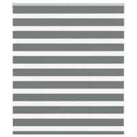 VidaXL Zebra rolgordijn 130x100 cm stofbreedte 125,9 cm donkergrijs