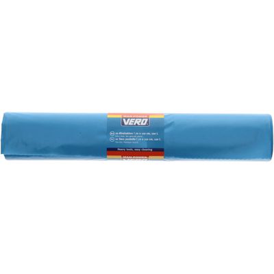10x Grote afvalzakken/vuilniszakken 120 liter op rol blauw