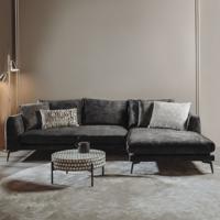 Tower Living 2,5-zits Loungebank 'Nottingham' Velvet, Rechts, kleur Antraciet