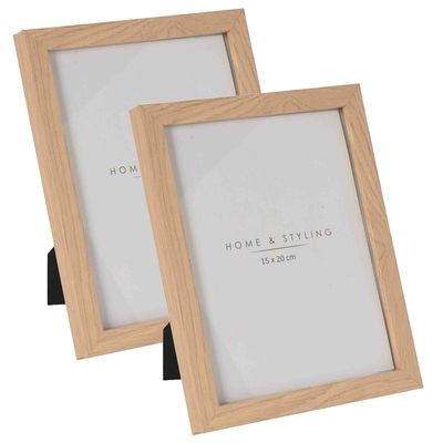 2x Stuks Houten fotolijsten geschikt voor een foto van 15 x 20 cm