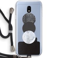 Marmeren cirkels: Samsung Galaxy J3 (2017) Transparant Hoesje met koord