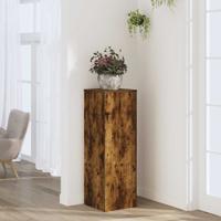 VidaXL Plantenstandaard 33x33x100 cm bewerkt hout gerookt eikenkleurig