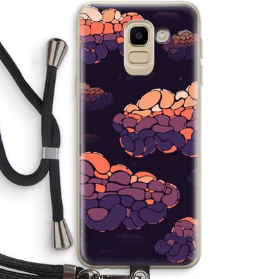 Patroon Wolken: Samsung Galaxy J6 (2018) Transparant Hoesje met koord