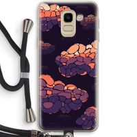 Patroon Wolken: Samsung Galaxy J6 (2018) Transparant Hoesje met koord