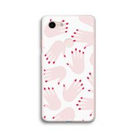 Hands pink: Google Pixel 3 XL Transparant Hoesje