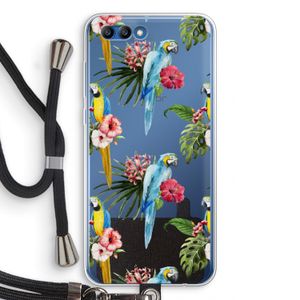 Kleurrijke papegaaien: Honor 10 Transparant Hoesje met koord