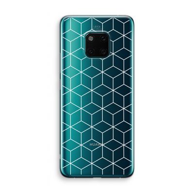 Zwart-witte kubussen: Huawei Mate 20 Pro Transparant Hoesje