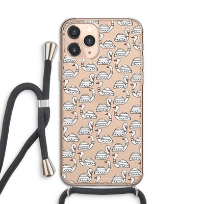 Zwanen: iPhone 11 Pro Transparant Hoesje met koord