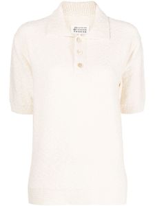 Maison Margiela polo Nostalgic en fil bouclé - Tons neutres