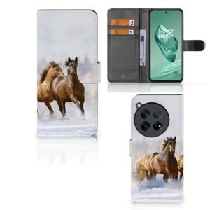 OnePlus 12 Telefoonhoesje met Pasjes Paarden