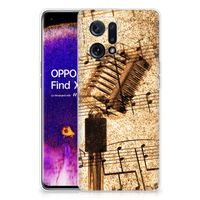 OPPO Find X5 Siliconen Hoesje met foto Bladmuziek - thumbnail