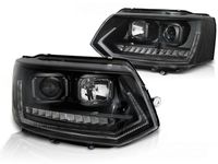 Tuning-Tec Koplampen dagrijlicht voor VW T5 2010-2015 DRL ZWART - thumbnail