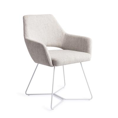 Jesper Home Eetkamerstoel 'Yanai' Beehive White, kleur Pigeon