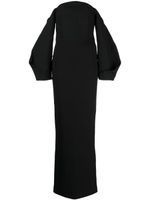 Solace London robe longue Lotta à épaules dénudées - Noir