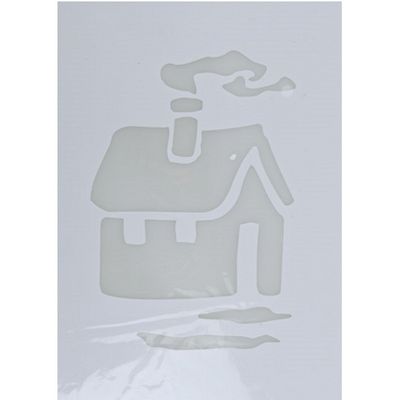 Kerst raamsjablonen/raamdecoratie kerst huis plaatjes 35 cm
