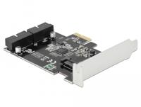 Delock 90387 PCI Express x1-kaart naar 2 x interne USB 3.0-pins header