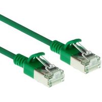 ACT Groene 0,15 meter LSZH U/FTP CAT6A datacenter slimline patchkabel snagless met RJ45 connectoren