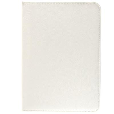 360 graden draaiend Litchi structuur lederen hoesje met houder voor Samsung Galaxy Tab 4 10.1 / SM-T530 wit