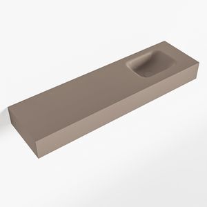 MONDIAZ LEX Smoke vrijhangende solid surface wastafel 110cm. Positie wasbak rechts