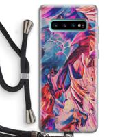 Pink Orchard: Samsung Galaxy S10 Plus Transparant Hoesje met koord