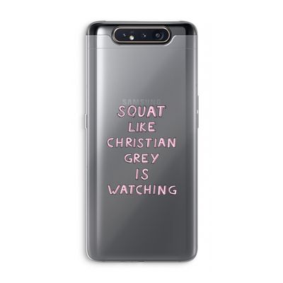 Christian Grey: Samsung Galaxy A80 Transparant Hoesje
