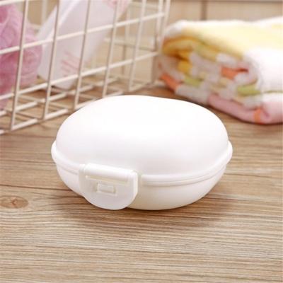 3 stuks badkamer schotel plaat geval Home douche reizen wandelen houder container zeep box (wit)