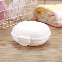 3 stuks badkamer schotel plaat geval Home douche reizen wandelen houder container zeep box (wit)