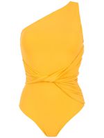 Brigitte maillot de bain à design à une épaule - Jaune