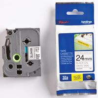 Brother TZe tape voor P-Touch 24 mm, zwart op wit, extra klevend - thumbnail
