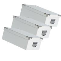 Spullen Opbergdoos box - 3x - wit - 28 x 20 x 11 cm - Karton - Diverse toepassingen