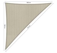 Driehoek 90 5,00x5,00x7,10 m Sahara Sand - Shadow comfort