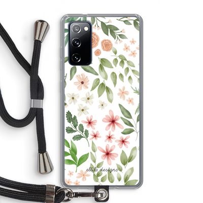 Botanical sweet flower heaven: Samsung Galaxy S20 FE / S20 FE 5G Transparant Hoesje met koord