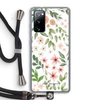 Botanical sweet flower heaven: Samsung Galaxy S20 FE / S20 FE 5G Transparant Hoesje met koord