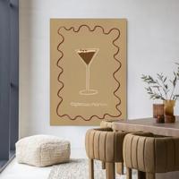 Urban Cotton Wandkleed 'Esma' 80 x 110cm in Frame - black