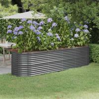 Plantenbak 296x80x68 cm gegalvaniseerd staal antracietkleurig