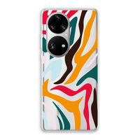 Colored Zebra: Huawei P50 Pro Transparant Hoesje