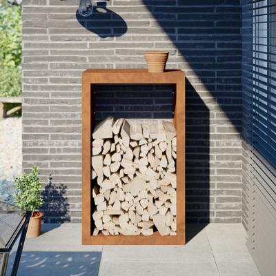 Haardhoutrek 60x40x100 cm cortenstaal