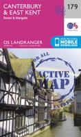 Wandelkaart - Wegenkaart - landkaart 179 Landranger Active Canterbury / East Kent / Dover | Ordnance Survey
