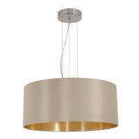 Eglo Landelijke hanglamp Maserlo 53cm taupe met goud 31607