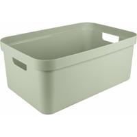 Sunware opbergbox Sigma Home - kunststof - 45 liter - lichtgroen - opberg dozen/bakken