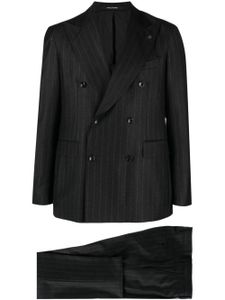 Tagliatore pinstriped virgin-wool suit - Noir