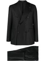 Tagliatore pinstriped virgin-wool suit - Noir - thumbnail