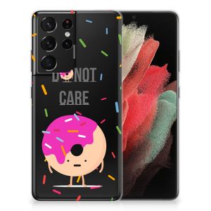 Samsung Galaxy S21 Ultra Siliconen Case Donut Roze