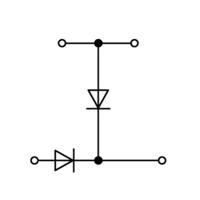 WAGO 870-541/281-492 Diodeklem 2-etages 5 mm Spanveer Toewijzing: L Grijs 50 stuk(s)