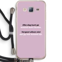 gij zijt ook iemand: Samsung Galaxy J3 (2016) Transparant Hoesje met koord gij zijt ook iemand: Samsung Galaxy J3 (2016) Transparant Hoesje met koord