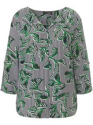 Blouse in A-lijn 3/4-mouwen en print Van Doris Streich groen