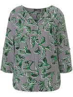 Blouse in A-lijn 3/4-mouwen en print Van Doris Streich groen - thumbnail