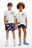 T-shirt met geborduurde patches - WHITE - 11/12